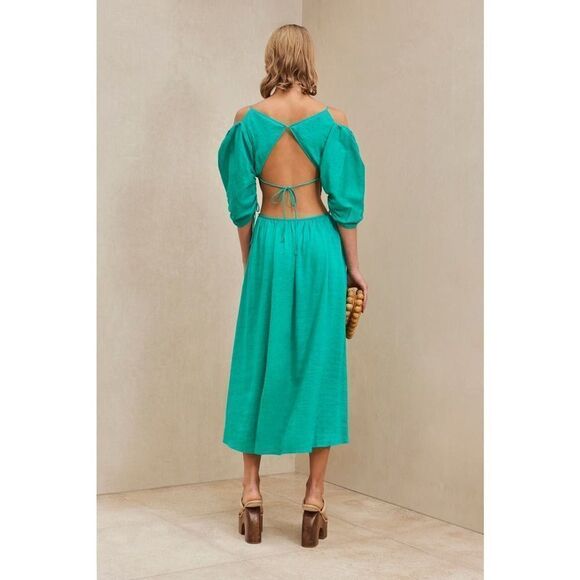 Cult Gaia Charlize Dress in Erba Nubby Faille M - Picture 13 of 14